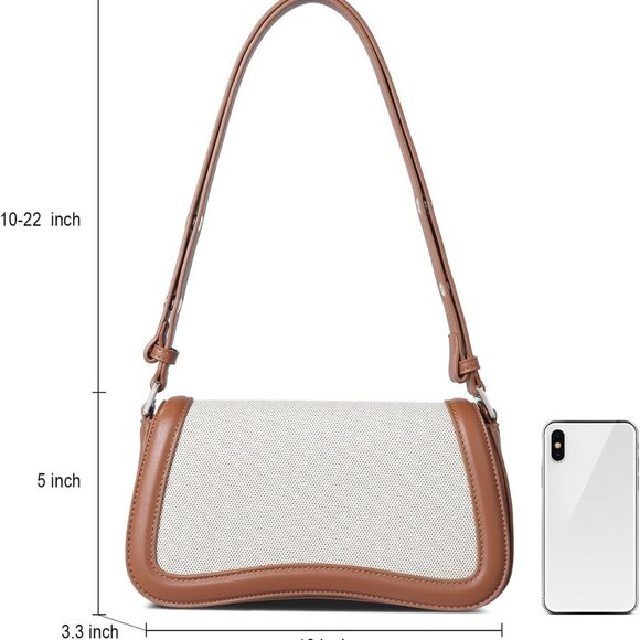 Small Shoulder Bags,Purses for Women Vegan Leather Crossbody Handbag Clutch Hobo - Picture 3 of 7